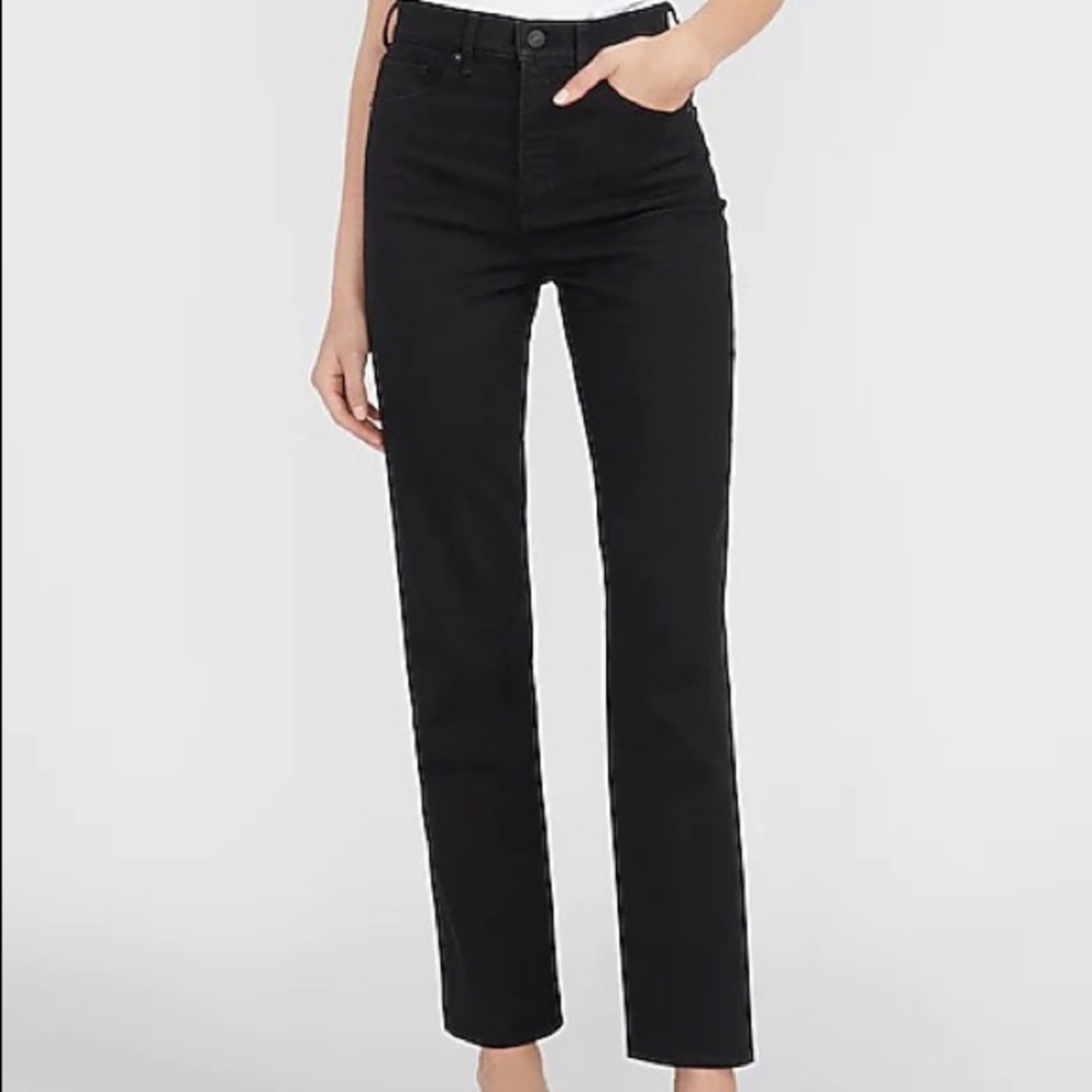 Express Straight Super High Rise Jeans
